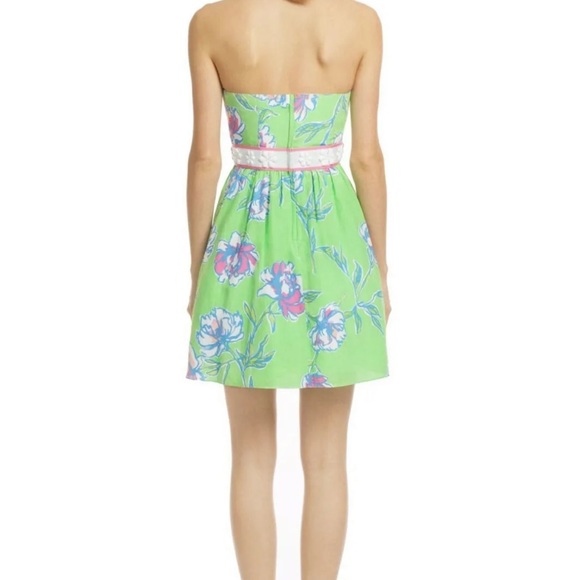 Lilly Pulitzer Langley Strapless Beaded Silk Blend Fit & Flare Mini Dress - 6 - Picture 2 of 11